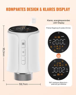 Slimme wifi-radiatorthermostaat, digitale verwarmingsthermostaat — thumbnail 3