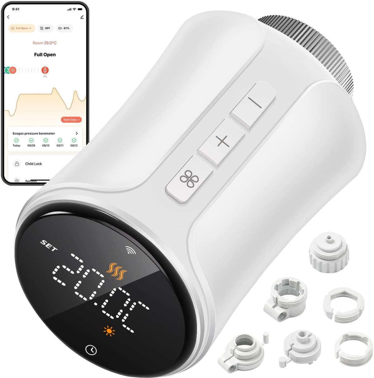 Slimme wifi-radiatorthermostaat, digitale verwarmingsthermostaat — afbeelding 1