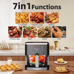 APSARAS glazen heteluchtfriteuse - Inhoud 5,7 l - Transparante kom - Voor convectie, grillen, stomen en braden — thumbnail 3