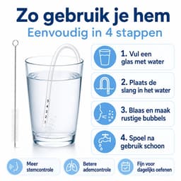 Twenty4seven® Zangslang Siliconen 35cm - Zang Rietje voor Stemtraining - Lax Vox Slang Alternatief - Bubbelen Stemmethode voor Zangers & Logopedie - Inclusief Handleiding — thumbnail 5