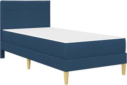 Bedframe met matras 80 x 200 cm, blauw polyester eenpersoonsbed — thumbnail 5