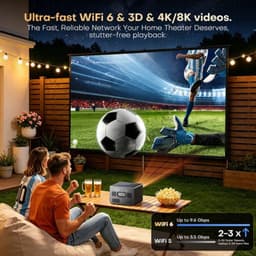 Beamer X08MAX Met TV Stick - 4000 ANSI Lumen - 1920 x 1080 Resolutie - LCD - Android 14.0 Smart Systeem - Voor Thuisbioscoop — thumbnail 1