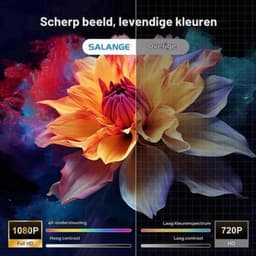 Beamer Draagbaar - Native 1080p Resolutie - 400 ANSI Lumen Helderheid - LED Technologie - Voor Thuisbioscoop - Smart Projector — thumbnail 4