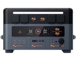 Draagbare Stroomcentrale PowerMax 2400 Pro - 2016 Wh Capaciteit - 2400 W Vermogen - LiFePO4 Batterij - Voor Kamperen En Noodstroom