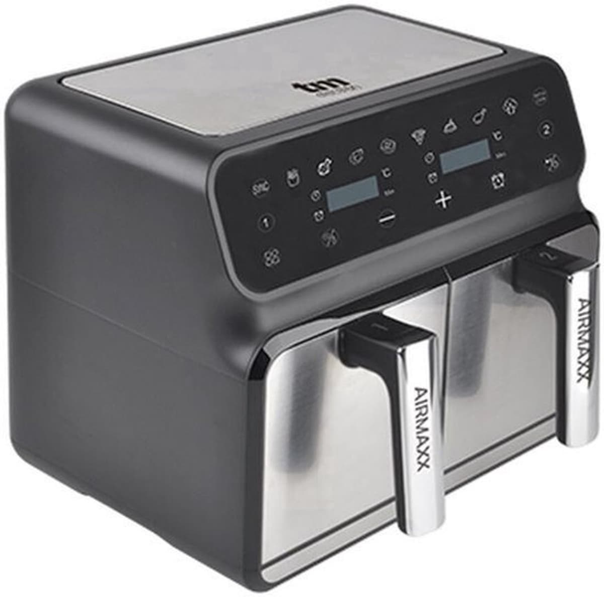 Heteluchtfriteuse Dubbele Compartiment - 8 Liter Capaciteit - 1700 W Vermogen - Kunststof Aluminium - Voor Gezond Koken — afbeelding 1