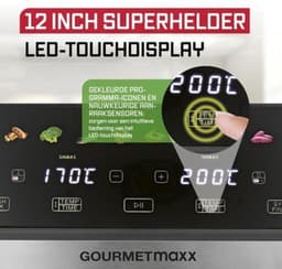 Heteluchtfriteuse AirGenius Vario - 10 Liter 2 Kamers - 2800 Watt Vermogen - Zwart - Voor Bakken En Frituren — thumbnail 4