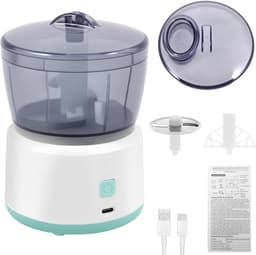 Elektrische hakmolen voor de keuken - 225 ml - multifunctionele hakmolen - elektrisch - USB - driebladig lemmet - draagbaar uiensnijder - elektrisch voor knoflook - uien - vlees - hakken — thumbnail 1