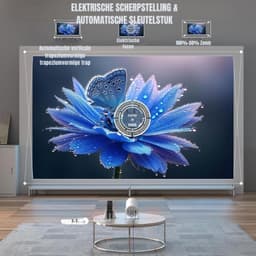Levo® Draagbare beamer - Beamer - Projector - Mini Beamer - Wit - 19cm x 16cm x 11cm — thumbnail 5