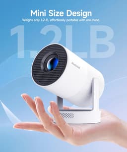 Mini Beamer – 4K Ondersteuning – WiFi 6 – Bluetooth 5.4 – Elektrische Focus – 720p – 180° Draaibaar — thumbnail 3