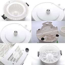 Elektrische Aardappelschilmachine - Automatische Groenteschiller - Snel Schillen - Veiligheidslock - 1kg Capaciteit - Wit — thumbnail 3