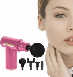 Compact massagepistool - Draadloze vibratietherapie voor spierherstel met accessoires — thumbnail 2