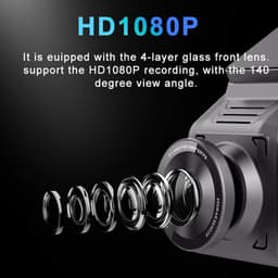 4G WiFi Dashcam voor Auto, 1080P FHD Dual Dashcam met Achteruitrijcamera, GPS-tracking, Nachtzicht, APP-bediening en 24-uurs Monitoring, GPS-camera voor Auto（zonder microSD-kaart） — thumbnail 2