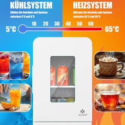 Mini Koelkast 15L – Koelen en Verwarmen – Draagbaar – Stil – 12V/220-240V – Wit — thumbnail 3