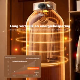 Multifunctionele Opvouwbare Wasdroger – Draagbare Elektrische Droger met UV-Sterilisatie – 600W PTC Verwarming & 1-4 Uur Tijdsinstelling – Sneldrogend & Energiezuinig – Voor Reizen, Camping, Studenten & Thuis – Beige — thumbnail 4