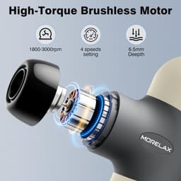 SnelShoppen - Mini Massage Gun - Draagbare Diepe Weefsel Percussie Spier Massager - Elektrische Sport Massager met 6 Massagekoppen en 4 Snelheden - Id — thumbnail 2