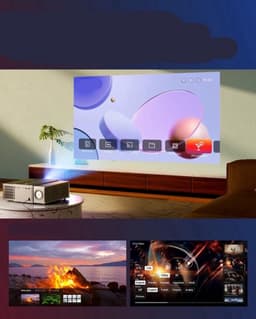 Beamer - Projector - Mini Projector - Full HD 1080P - 5G WiFi LED - 4K Video - 30W Speaker – Home Theater Bluetooth Projector — thumbnail 2
