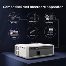 Beamer Full HD 1080p WiFi 6 Bluetooth - 20000 Lumen 1920 x 1080 Resolutie - LCD LED - Outdoor En Thuisbioscoop — thumbnail 5