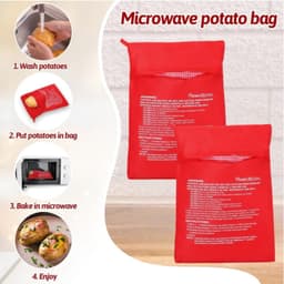 Set van 2 Herbruikbare Magnetron Aardappelzakken — thumbnail 5