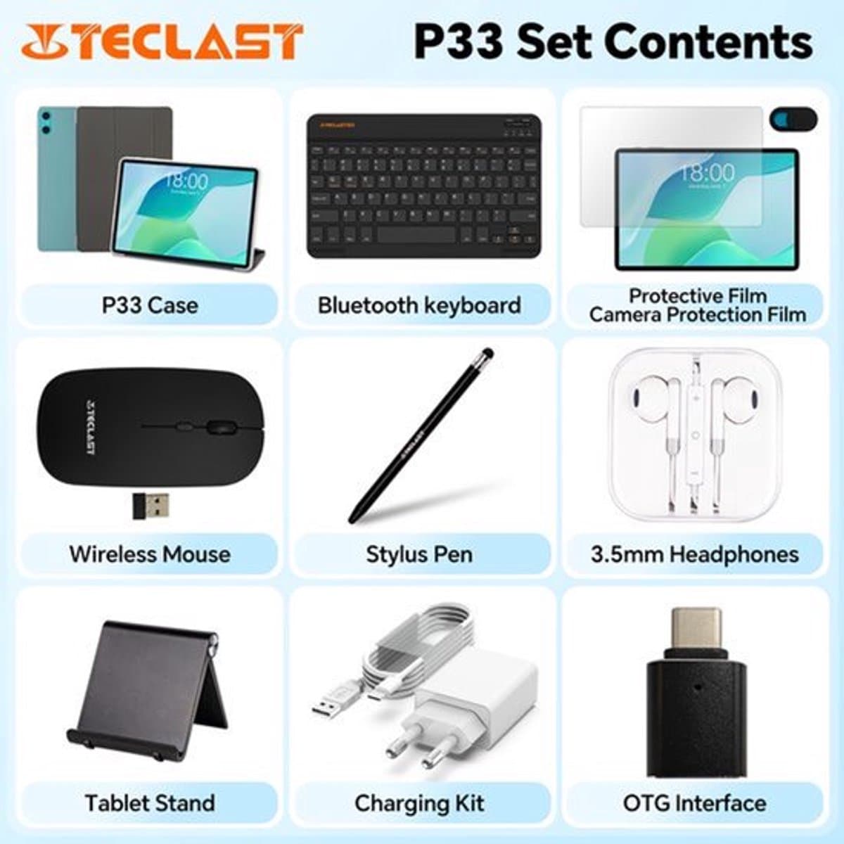 Tablet Android 15 10.1 Inch - 9GB RAM 64GB Opslag - IPS Scherm - Wifi Verbinding - Android Tablet — afbeelding 1