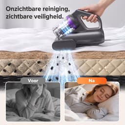 Lubluelu Huisstofmijt Stofzuiger CM208 - Mijtverwijderaar met UV-C & 14000Pa Sterke Zuigkracht - Handheld Matras Stofzuiger - Mijtstofzuiger - Bank & Matras Reiniger - Bacterie, Mijt & Schimmel Bestrijder — thumbnail 3