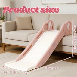Glijbaan voor kinderen, indoor glijbaan voor bed en bank, peuter bedzijglijbaan met antislip basis, klimglijbaan speelset voor slaap- en woonkamer, Montessori-speelgoed voor de speelplaats, roze — thumbnail 4