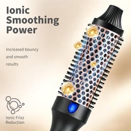 Brush, ronde ionen-thermoborstel, verwarmd om natuurlijke golven en volume te creëren, 6 temperatuurinstellingen, dubbele spanningsfunctie — thumbnail 5
