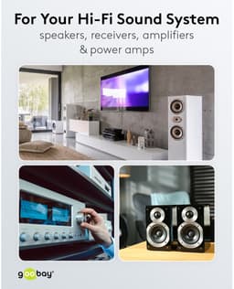Goobay Luidsprekerkabel 10 m transparant, 2 x 0,75 mm² OFC-koper met polariteitsmarkering, flexibele PVC-mantel, voor hifi-systemen en luidsprekers — thumbnail 2
