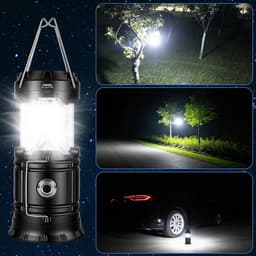 Campinglamp op zonne-energie, draagbare ultra heldere led-lantaarn, opvouwbare hanglamp, survivalkit voor wandelen, noodapparatuur, stroomuitval — thumbnail 5