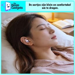 De Beste Gadgets Sleep Earbuds – Slaap Oordopjes voor Zijslapers – Bluetooth 6.1 – Noise Cancelling – White Noise – 48 Uur Batterij – USB-C – Zwart — thumbnail 5