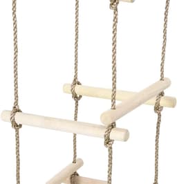 Ladder 200 cm van grenenhout, klimladder voor tuin, speeltoren, 5 sporten klimtouw voor kinderen jaar, weerbestendig, belastbaar tot 50 kg — thumbnail 1
