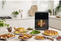 Panasonic NF-CC600AXE Airfryer 6 l 1450 W CoolTouch-behuizing, Stoomtoevoeging, Digitale timer, LC-display, Kijkvenster — thumbnail 6