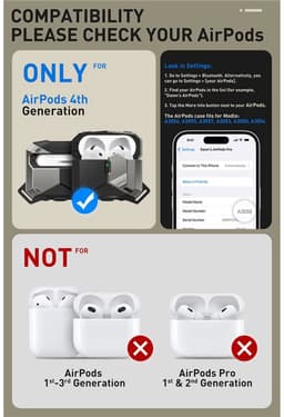 i-Blason Matrix hoesje geschikt voor AirPods 4 en geschikt voor MagSafe — thumbnail 3