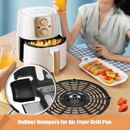 8-stuks Airfryer rubberen bumper -Rubberen kussen - Airfryer vervangend onderdeel - Airfryer vervangende rubberen kop - Gemakkelijk schoon te maken - Handige vervanging - Geschikt voor keuken- en airfryer bakplaten - Zwart — thumbnail 4