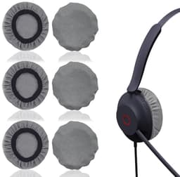 Rekbare hoofdtelefoonafdekkingen - 6 stuks wasbare hoezen voor 9 tot 11 cm hoofdtelefoons - Bescherm tegen vuil en stof — thumbnail 1