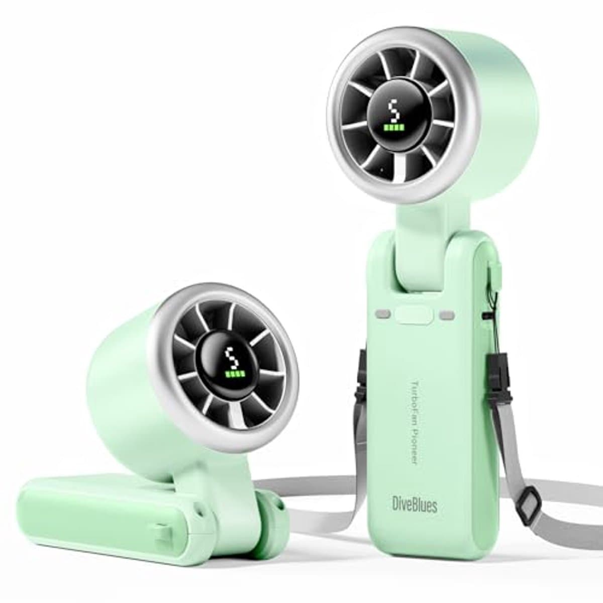Draagbare Handheld Turboventilator - 5 Versnellingen - Tot 12 Uur Beter Koelen - 3-in-1 Ventilator voor Outdoor en Reizen — afbeelding 1