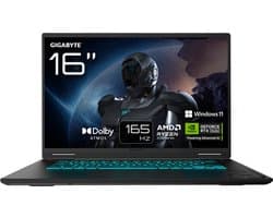 GIGABYTE GAMING A16 3VHK3EE864SH - Gaming Laptop - 16 inch - RTX 5060 - Ryzen 7 - 32GB/1TB