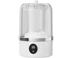 QTTVBTNA - 1L Mini wasmachine - Kleine draagbare wasmachine - Voor baby- en ondergoed - USB-oplaadbaar - Compact & stil - Wit - 12.5x12.5x20.5cm - 1 stuk