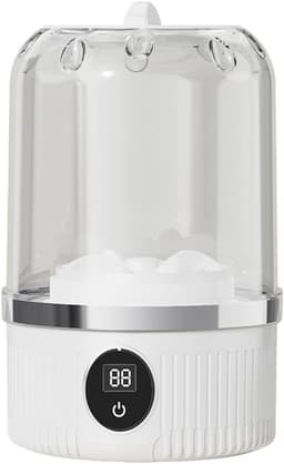 QTTVBTNA - 1L Mini wasmachine - Kleine draagbare wasmachine - Voor baby- en ondergoed - USB-oplaadbaar - Compact & stil - Wit - 12.5x12.5x20.5cm - 1 stuk — thumbnail 1