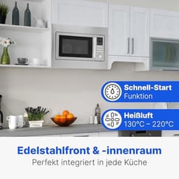 Inbouw magnetron 3in1 met grill en convectie - 25 liter - 10 automatische programma's - Roestvrij staal - 900 watt — thumbnail 3
