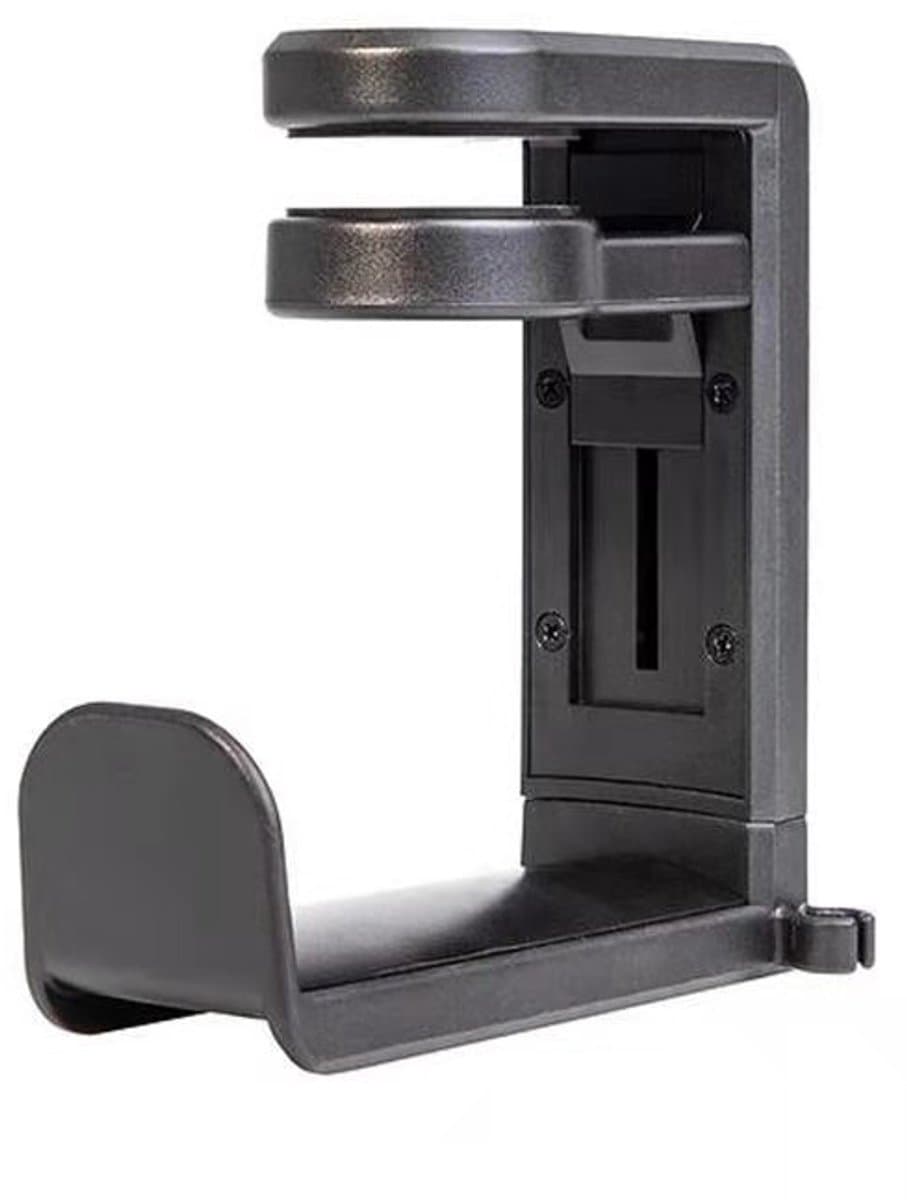 Koptelefoon Standaard - Haak - Verstelbare Headset Stand - Headset Hanger - Universele Koptelefoon Haak - Koptelefoon Houder voor onder Bureau - Headset Standaard - 4*1.6*4.5inch - Zwart — afbeelding 1