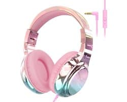Koptelefoon kinderen met draad - Kinderkoptelefoon - Bedrade hoofdtelefoon - Veilig volume - School - Tablet - Laptop - Reizen - Muziek luisteren