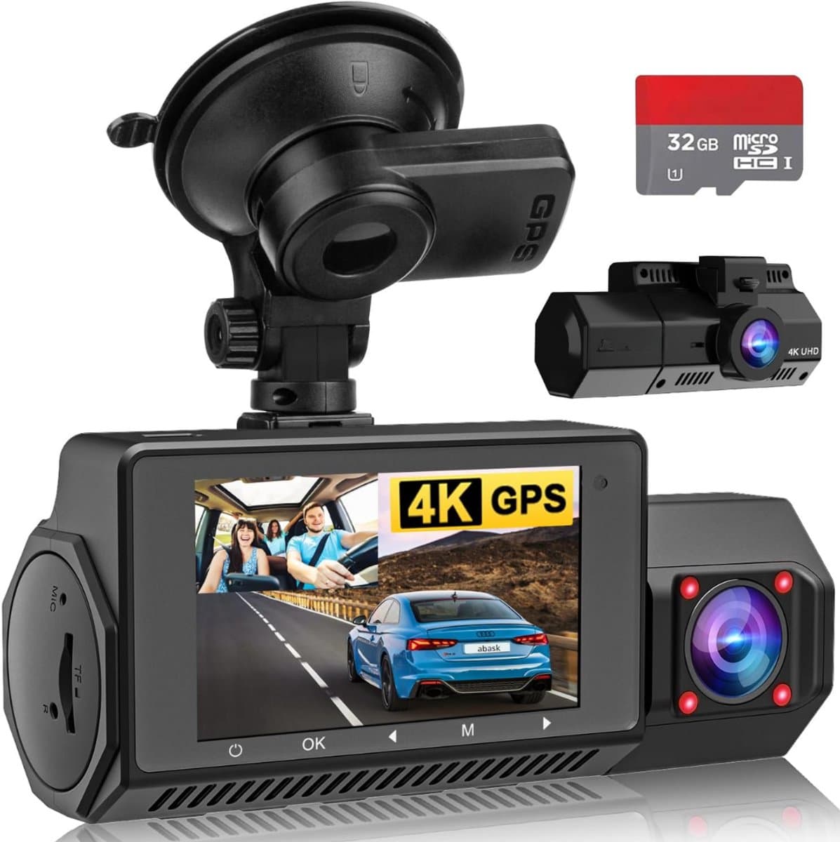 Lexium Dashcam - Daschcams - Auto - Camera - Vooruit - Achteruit - Video - Autobeveiliging - Parkeerbeveiliging - Recording - Dag en Nacht - Schadepreventie — afbeelding 1
