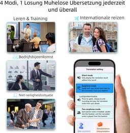 AI Vertaling Oordopjes - Smart Translation Earbuds - Real-time Tolken - 143 Talen - 42 Uur Batterij - Noise Cancelling - IP7 Waterdicht - Voor Zakelijk en Reizen — thumbnail 5