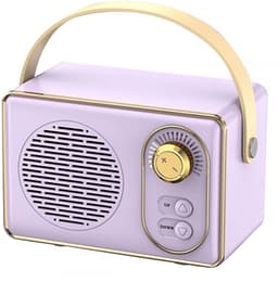 JeiibrZui Retro Bluetooth-Luidspreker - Draagbare Draadloze Stereoluidspreker - Verrassend Luid Met Duidelijke Bas - 1 Stuk - Voor Thuis/Tuin/Paars — thumbnail 1