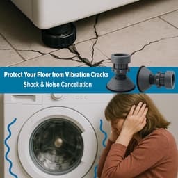 4 stuks Wasmachine Ondersteuning -Verstelbare Hoogte Anti-vibratie Wasmachine Voetkussens voor Wasmachine en Droger-Antislipmat kunststof schokabsorberende beugel-Wasmachine voeten verstelbare voet，grijs — thumbnail 2