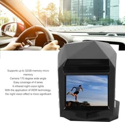 DashCam Vooraan Achter, 10MP HD NightVision Dual Dashboard Camera Ondersteuning LoopRecording, Parfum DashCam in de Middenconsole, Camera Recorder Camcorder voor Parkeren — thumbnail 3