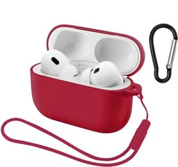 Studio Air® Airpods Hoesje Pro 3 Siliconen Case - Bordeaux Rood - Hooked - Soepel Airpod Hoesje voor Airpods Pro 3 (2025) — thumbnail 1