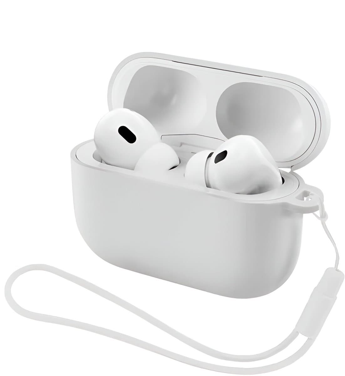 Studio Air® Airpods Hoesje Pro 3 Siliconen Case - Wit - Soepel Airpod Hoesje voor Airpods Pro 3 (2025) — afbeelding 1