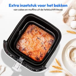 MEDION E40 XL heteluchtfriteuse (5,2 L, airfryer, 2 150 W, 9 automatische programma’s, bakfunctie, frituren zonder olie, touchbediening, LED-display), mat — thumbnail 4