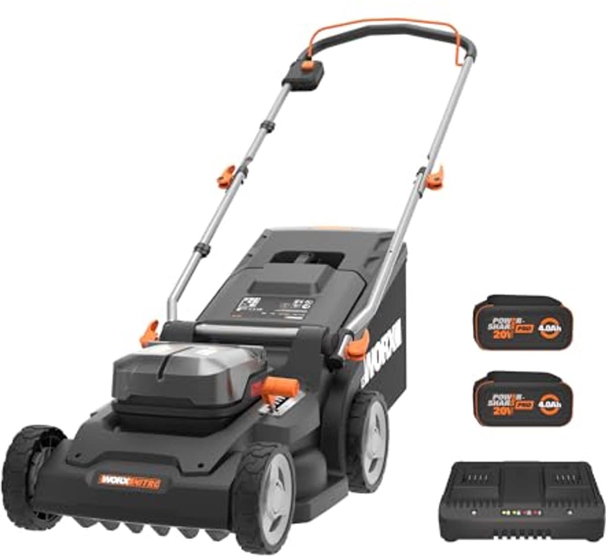 Draadloze Grasmaaier 40V met 41 cm Snijbreedte en 50L Grasopvangbak – Krachtige Borstelloze Motor en 6 Snijhoogte-instellingen — afbeelding 1